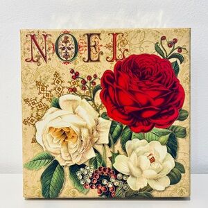 Punch Studio Holiday Roses Gift Storage Box